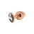 Металлическая пробка Wooomy Tralalo Rose Gold Metal Plug Size M, диаметр 3,4 см, длина 8 см