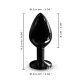 Металева анальна пробка з кристалом Dorcel Diamond Plug Black M