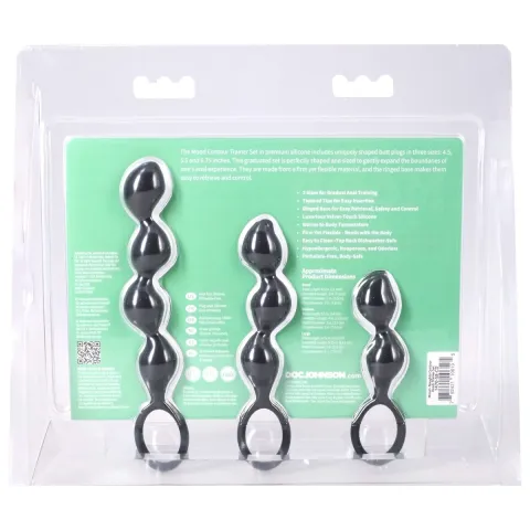 Набор анальных игрушек Doc Johnson Mood Naughty Contour Beads Trainer Set