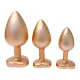 Набір анальних іграшок - GLEAMING LOVE MATTE GOLD PLUG SET