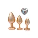Набір анальних іграшок - GLEAMING LOVE MATTE GOLD PLUG SET