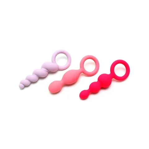 Набор анальных игрушек Satisfyer Plugs (комплект из 3 шт.) — Booty Call, макс. диаметр 3 см
