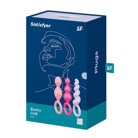 Набор анальных игрушек Satisfyer Plugs (комплект из 3 шт.) — Booty Call, макс. диаметр 3 см