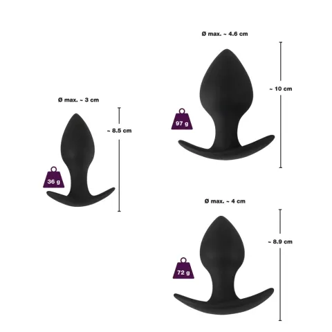 Набор анальных пробок — Black Velvets Anal Trainer Set