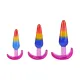 Набір анальних пробок Doc Johnson Crystal Jellies - Anal Trainer Set - Rainbow