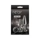Набір анальних пробок NS Novelties Rear Assets - Tapered Trainer Kit - Gunmetal - Black