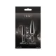 Набір анальних пробок NS Novelties Rear Assets - Tapered Trainer Kit - Gunmetal - Black