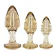 Набір анальних пробок - Ouch! Acrylic Golden Glitter Butt Plug Set