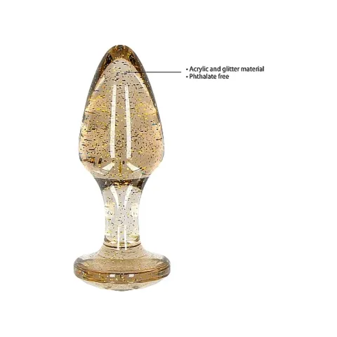 Набір анальних пробок - Ouch! Acrylic Golden Glitter Butt Plug Set