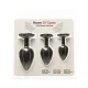 Набір силіконових анальних пробок BMS Roses Til’ Dawn Silicone Anal Plug Kit Starter Kit Black