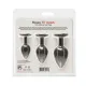 Набір силіконових анальних пробок BMS Roses Til’ Dawn Silicone Anal Plug Kit Starter Kit Black