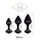 Набор силиконовых анальных пробок FeelzToys — Bibi Butt Plug Set, 3 шт., черный
