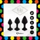 Набор силиконовых анальных пробок FeelzToys — Bibi Butt Plug Set, 3 шт., черный