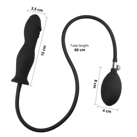Надувна анальна пробка - Erospace Wild Play Inflatable Anal Plug C6