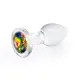 NS Novelties Crystal Glass Anal Plug - Desires - Rainbow Gem - Small