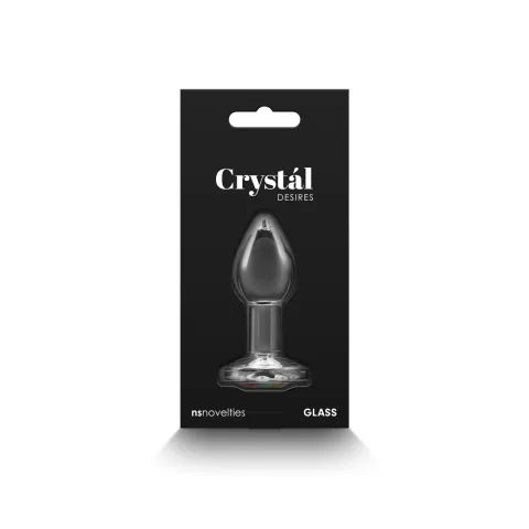 NS Novelties Crystal Glass Anal Plug - Desires - Rainbow Gem - Small