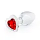 NS Novelties Crystal Glass Анальная пробка — Desires — Red Heart — Medium