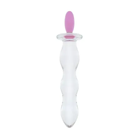 Скляний анальний ланцюжок Gildo Glass Butt Plug Heart Shape No. 35