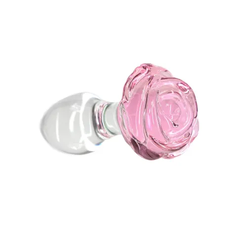 Glass Pillow Talk Rosy Luxury Glass Anal Plug, ⌀3,3 см, вибрирующий шарик в подарок