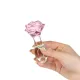Glass Pillow Talk Rosy Luxury Glass Anal Plug, ⌀3,3 см, вибрирующий шарик в подарок