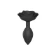 Силиконовая анальная пробка Love To Love OPEN ROSES, размер L — BLACK ONYX