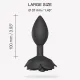 Силиконовая анальная пробка Love To Love OPEN ROSES, размер L — BLACK ONYX