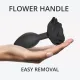 Силиконовая анальная пробка Love To Love OPEN ROSES, размер L — BLACK ONYX