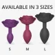 Силиконовая анальная пробка Love To Love OPEN ROSES, размер L — BLACK ONYX