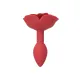 Силиконовая анальная пробка Lux Active с розой — Red Rose Silicone Anal Plug