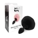 Силиконовая анальная пробка М Art of Sex — Silicone Butt plug Rabbit Tail Black, диаметр 3,5 см