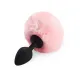 Силиконовая анальная пробка М Art of Sex — Silicone Butt plug Rabbit Tail Pink, диаметр 3,5 см