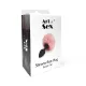 Силіконова анальна пробка М Art of Sex - Silicone Butt plug Rabbit Tail White, діаметр 3,5 см