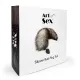 Силиконовая анальная пробка с хвостом из натурального меха Art of Sex, размер M, песец