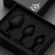 Силіконовий набір плагів - Jewellery Silicone PLUG SET Black, чорний