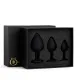 Силіконовий набір плагів - Jewellery Silicone PLUG SET Black, чорний