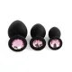 Силіконовий набір плагів - Jewellery Silicone PLUG SET Black, чорний