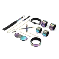 Liebe Seele Vivid Rainbow Set из 8 частей, BDSM-набор, 8 аксессуаров, эко-кожа на бархатной базе