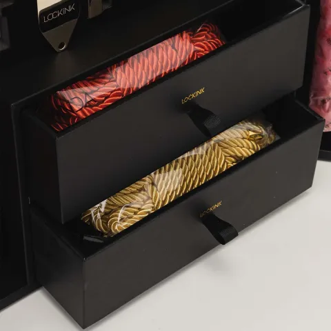 БДСМ-набір LOCKINK All-in-1 BDSM Play Kit, чорний, ремені, маска, кляпи, анальні пробки, свічки