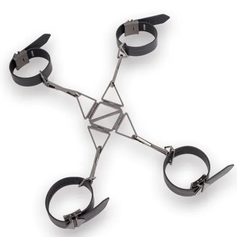БДСМ-набір LOCKINK Bondage & Restraint Set, чорний, натуральна шкіра, фіксатори, маска, кляп