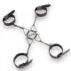 БДСМ-набір LOCKINK Bondage & Restraint Set, чорний, натуральна шкіра, фіксатори, маска, кляп