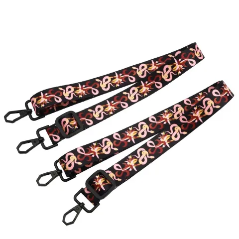 БДСМ-набор LOCKINK The Flowering Serpent Bondage Set, черный, с рисунком в виде змей, 7 предметов