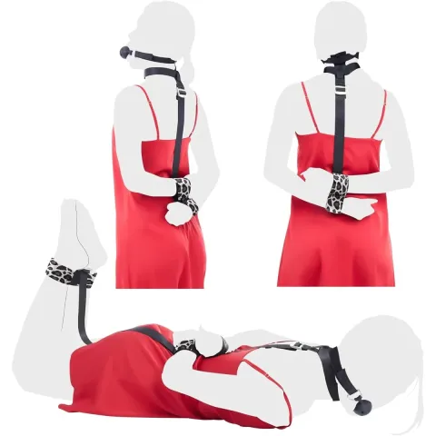 БДСМ-набор LOCKINK YEAHWOW Armbinder Restraint Set, черный