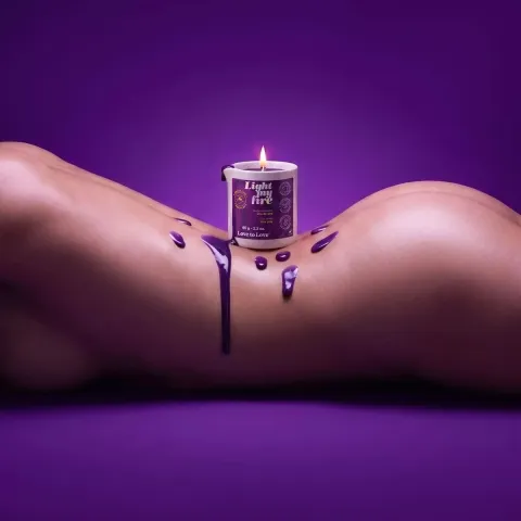 BDSM Свеча с низкой температурой Люблю любить ЗАЖГИ МОЙ ОГОНЬ - WAX PLAY 65 г