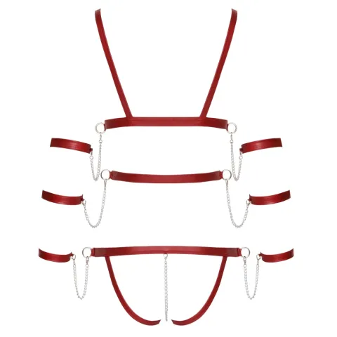 Боди — Bad Kitty Strap Body, красное, размер L