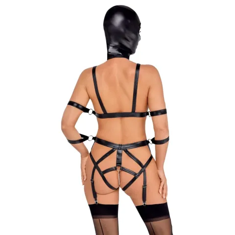 Боді з маскою - 2480492 Bad Kitty Strap+Mask Set, чорне XS