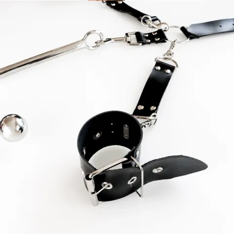 Набор для бондажа с металлическим анальным крючком Art of Sex Beatrice Bondage set with anal hook № 3