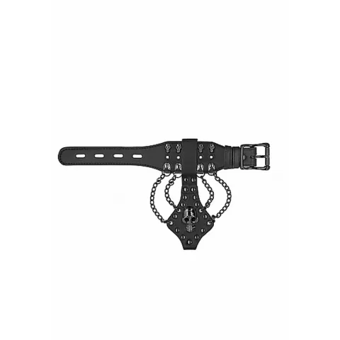 Прикраса на руку - Skulls & Bones Skull Bracelet With Chains, чорна