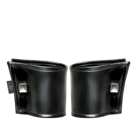 Мужские скрытые браслеты для кошелька Noir Handmade H075, парные, латексный эффект, скрытая молния