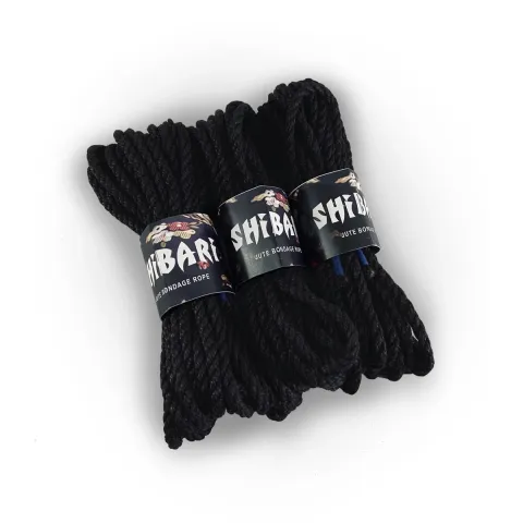 Джутова мотузка для Шибарі Feral Feelings Shibari Rope, 8 м чорна