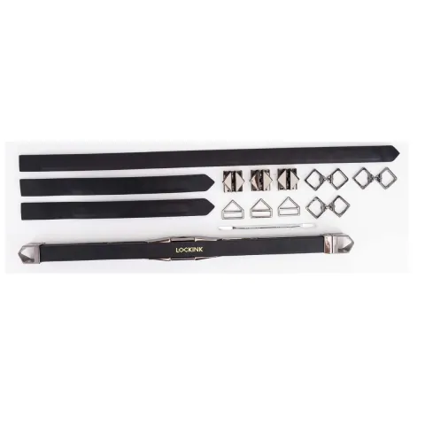Фиксатор-распорка LOCKINK Adjustable Spreader Bar Set, черный, кожаный, ремни для шеи, рук/ног